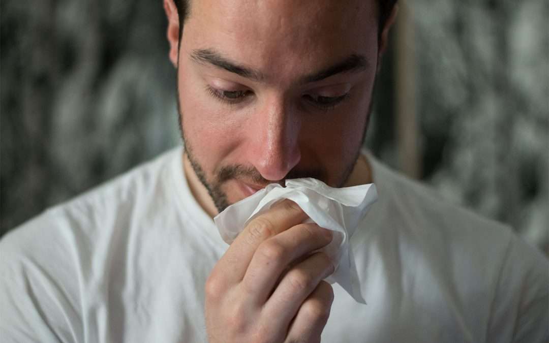 Male with allergies